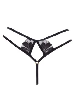 BLUEBELLA Colette Thong 16 BLUEBELLA Colette Thong -BLUEBELLA Sales Store bluebella colette thong double strap black mesh bottoms sexy lingerie H