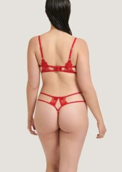 BLUEBELLA Colette Thong (Red) 11 BLUEBELLA Colette Thong (Red) -BLUEBELLA Sales Store bluebella colette thong tomato red embroidery lace gstring sexy lingerie underwear E