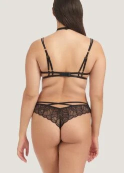 BLUEBELLA Emerson (Black) Lace And Mesh Harness Brief -BLUEBELLA Sales Store bluebella emerson harness brief black lace mesh bottom sexy lingerie F