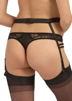 BLUEBELLA Emerson (Black) Suspender Belt -BLUEBELLA Sales Store bluebella emerson lace suspender belt black bottoms sexy lingerie C