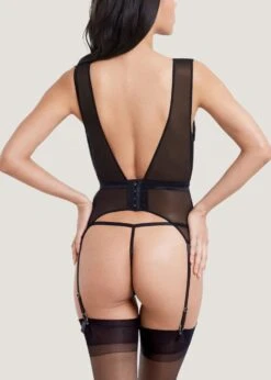 BLUEBELLA Fenella Soft Basque -BLUEBELLA Sales Store bluebella fenella soft basque black bodysuit playsuit bodywear nonpadded wirefree sexy lingerie 41253 C