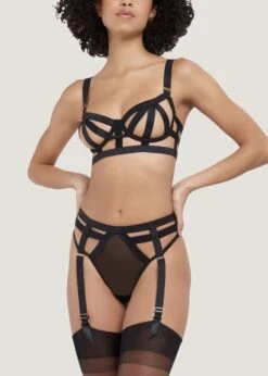 BLUEBELLA Highgate Open Bra (Black) -BLUEBELLA Sales Store bluebella highgate cupless underwire cage bra black sexy lingerie D