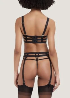 BLUEBELLA Highgate High-waist Suspender Thong -BLUEBELLA Sales Store bluebella highgate sheer mesh high waist suspender thong detachable strap black bottoms sexy lingerie E