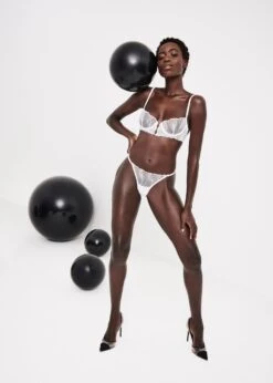 BLUEBELLA Irena Brief (White) -BLUEBELLA Sales Store bluebella irena thong sheer brief white lace panty bottoms sexy lingerie F