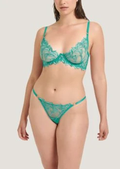 BLUEBELLA Isadora Brief (Columbia Green) -BLUEBELLA Sales Store bluebella isadora brief columbia green lace embroidery sexy lingerie F