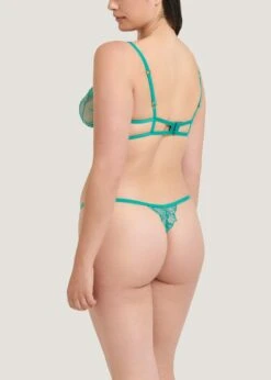 BLUEBELLA Isadora Thong (Columbia Green) 14 BLUEBELLA Isadora Thong (Columbia Green) -BLUEBELLA Sales Store bluebella isadora thong columbia green lace embroidery sexy lingerie G
