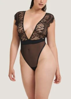BLUEBELLA Josetta Soft Body (Black) -BLUEBELLA Sales Store bluebella josetta soft body black lace mesh bodysuit sexy lingerie E