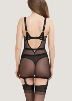 BLUEBELLA Karolina Basque -BLUEBELLA Sales Store bluebella karolina basque black underwire suspender belts bodywear sexy lingerie C
