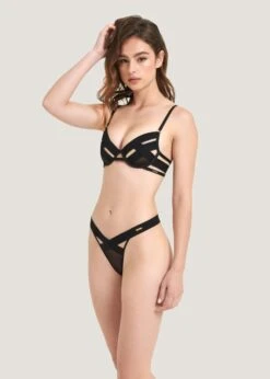 BLUEBELLA Mandra Thong (Black) 10 BLUEBELLA Mandra Thong (Black) -BLUEBELLA Sales Store bluebella mandra thong black bondage underwear sexy lingerie J