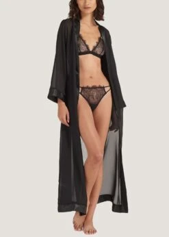 BLUEBELLA Marcella Long Kimono -BLUEBELLA Sales Store bluebella marcella long kimono black robe sexy lingerie D