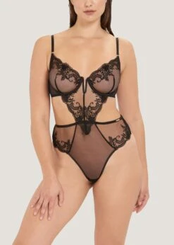 BLUEBELLA Marseille Wired Body (Black) 12 BLUEBELLA Marseille Wired Body (Black) -BLUEBELLA Sales Store bluebella marseille black wired body bodysuit mesh lace non padded bodywear sexy lingerie D