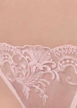 BLUEBELLA Marseille Thong (Pale Pink) 12 BLUEBELLA Marseille Thong (Pale Pink) -BLUEBELLA Sales Store bluebella marseille thong pale pink embroidery mesh underwear sexy lingerie F
