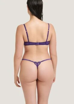 BLUEBELLA Marseille Thong (Heliotrope Purple) -BLUEBELLA Sales Store bluebella marseille thong purple lace mesh underwear sexy lingerie G