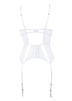 BLUEBELLA Marseille Basque (White) -BLUEBELLA Sales Store bluebella marseille white basque underwired lace bodysuit sexy lingerie bodywear G