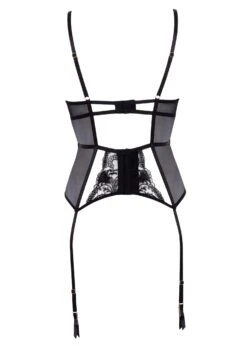 BLUEBELLA Marseille Wired Basque (Black) -BLUEBELLA Sales Store bluebella marseille wired basque black bodywear bodysuit luxury lingerie F