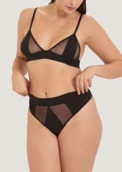 BLUEBELLA Orla High Waist Brief 13 BLUEBELLA Orla High Waist Brief -BLUEBELLA Sales Store bluebella orla high waist brief soft mesh black panty every lingerie F