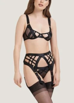 BLUEBELLA Sawyer Suspender Belt -BLUEBELLA Sales Store bluebella sawyer suspender belt black bottoms sexy lingerie D
