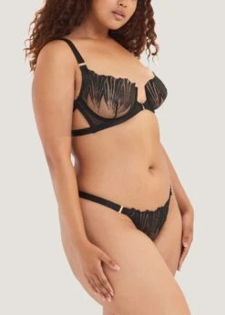 BLUEBELLA Sofia Bra -BLUEBELLA Sales Store bluebella sofia bra underwire black mesh v cut plunge sexy lingerie F