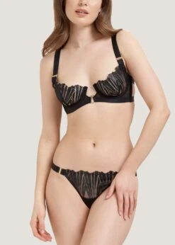 BLUEBELLA Sofia Thong 11 BLUEBELLA Sofia Thong -BLUEBELLA Sales Store bluebella sofia thong black mesh bottoms sexy lingerie luxury lingerie D