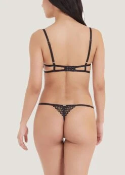 BLUEBELLA Tallulah Open Bra (Black) -BLUEBELLA Sales Store bluebella tallulah black open bra underwired cupless bra lace details sexy lingerie E