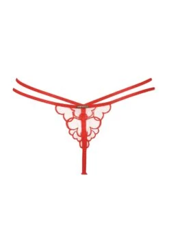 BLUEBELLA Valentina Thong (Red) -BLUEBELLA Sales Store bluebella valentina thong red heart lace valentines day sexy lingerie J