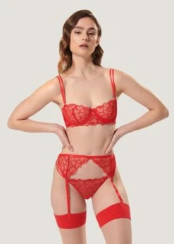 BLUEBELLA Valentina Wired Bra (Red) -BLUEBELLA Sales Store bluebella valentina wired bra red hearts valentines day lingerie E