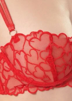 BLUEBELLA Valentina Wired Bra (Red) -BLUEBELLA Sales Store bluebella valentina wired bra red hearts valentines day lingerie I