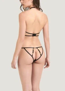 BLUEBELLA Valerian Open-Back Brief -BLUEBELLA Sales Store bluebella valerian open back brief ouvert panty black sexy underwear sexy lingerie E