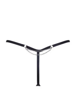 BLUEBELLA Zenn Thong (Black/Silver) -BLUEBELLA Sales Store bluebella zenn thong black silver underwear sexy lingerie G