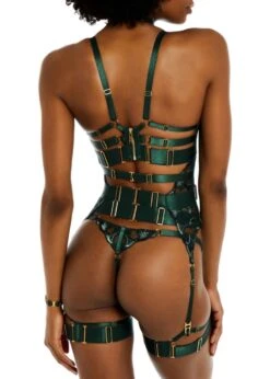 Aurea Cupless Basque (Eden) 13 Aurea Cupless Basque (Eden) -BLUEBELLA Sales Store bordelle aurea lace ouvert cupless basque eden green bodywear sexy lingerie G