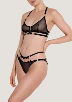 Kleio Open Back Brief (Black) 7 Kleio Open Back Brief (Black) -BLUEBELLA Sales Store bordelle kleio open back ouvert brief black sexy underwear lingerie E