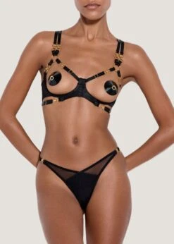 Kleio Ouvert Wire Bra (Black) 11 Kleio Ouvert Wire Bra (Black) -BLUEBELLA Sales Store bordelle kleio ouvert wired open cupless bra black underwired sexy lingerie D