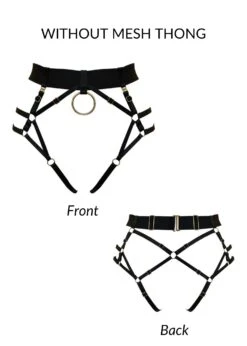 Kora Multi-Style Harness Brief -BLUEBELLA Sales Store bordelle kora multi style harness brief thong black luxury lingerie designer brand sexy lingerie underwear G