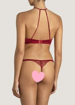 Athena Quarter Cup Bra (Red) -BLUEBELLA Sales Store coco de mer athena quarter cup open bra red cupless underwired sexy lingerie E copy