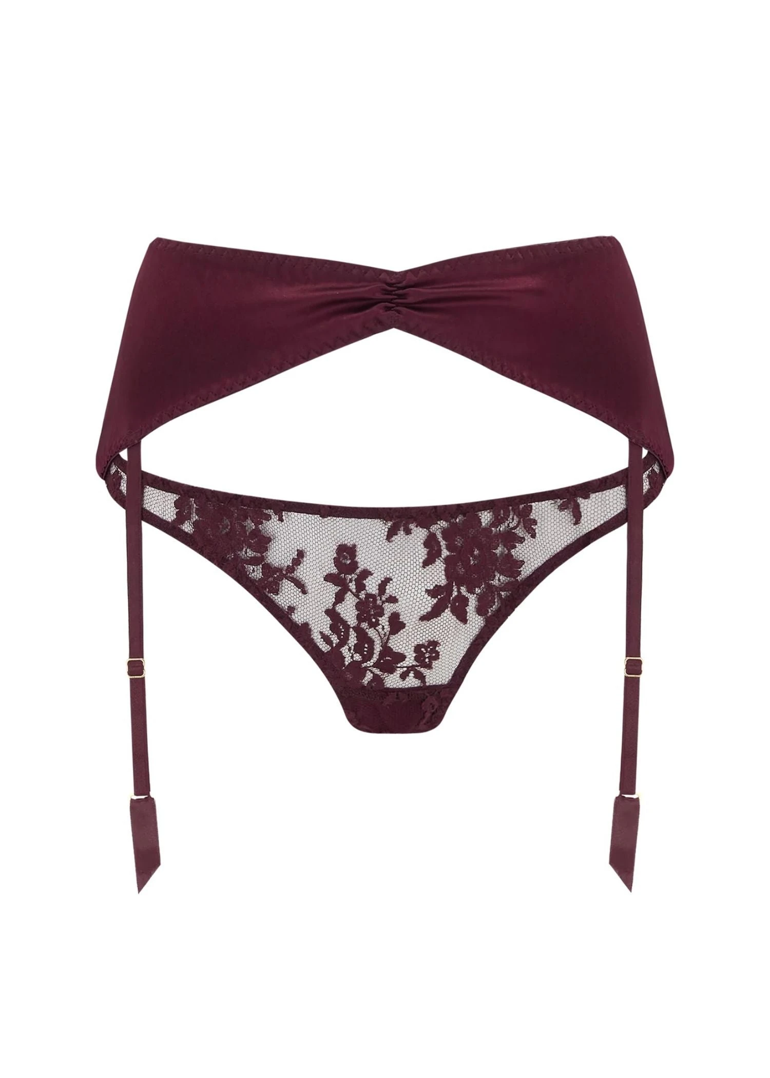 Camellia Suspender Knicker (Sienna) 1 Camellia Suspender Knicker (Sienna)