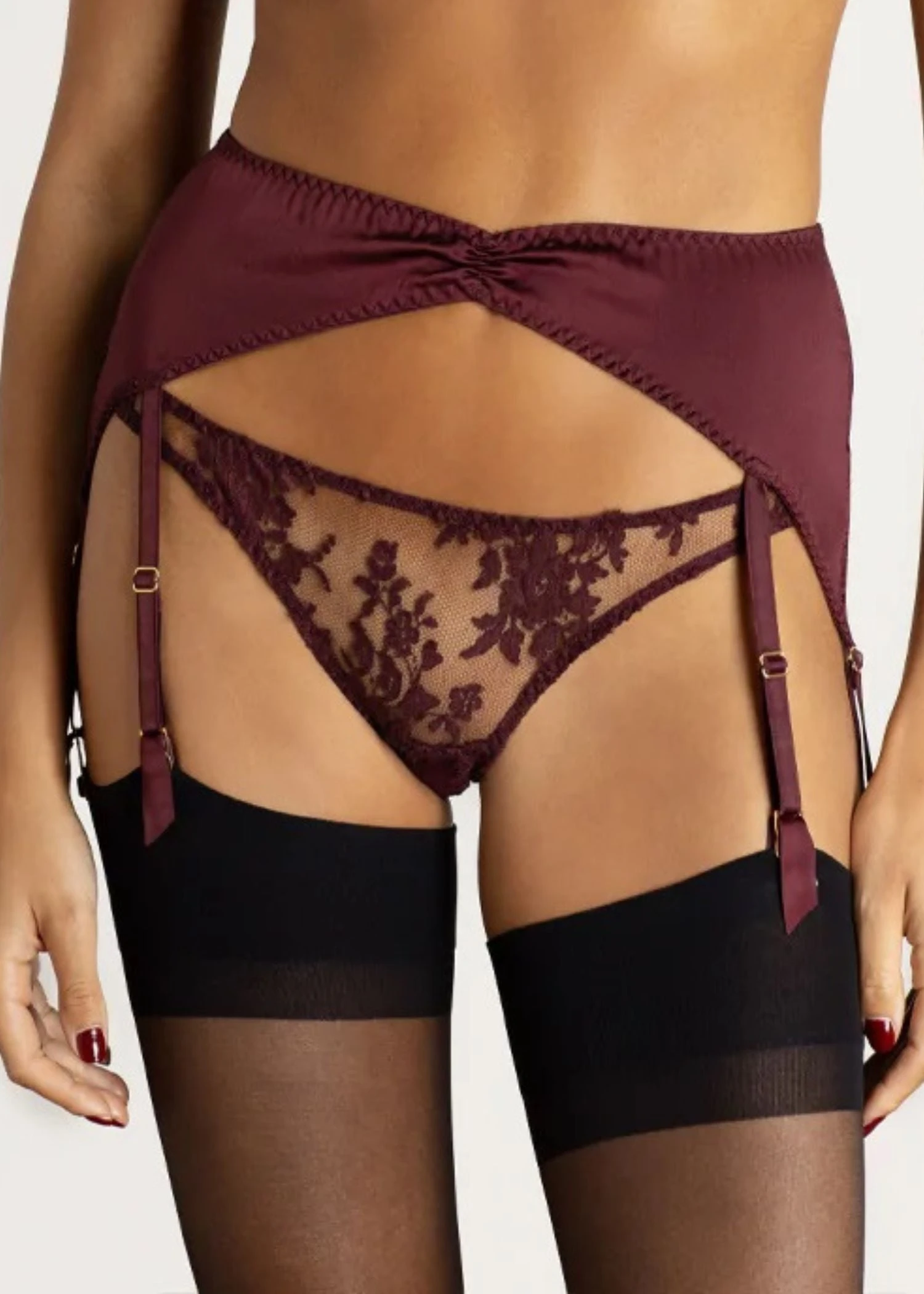 Camellia Suspender Knicker (Sienna) 2 Camellia Suspender Knicker (Sienna) - Image 2
