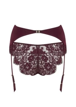 Camellia Suspender Knicker (Sienna) 15 Camellia Suspender Knicker (Sienna) -BLUEBELLA Sales Store coco de mer camellia suspender knicker high waist 2 in 1 panty underwear red lace sienna avec amour luxury lingerie H
