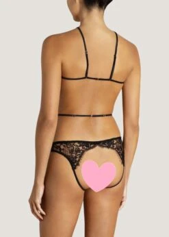 Hera Open Playsuit (Black) -BLUEBELLA Sales Store coco de mer hera playsuit black lace silk cupless ouvert bottom sexy lingerie C copy