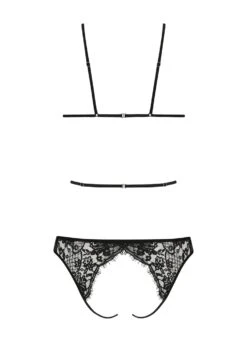 Hera Open Playsuit (Black) -BLUEBELLA Sales Store coco de mer hera playsuit black lace silk cupless ouvert bottom sexy lingerie G