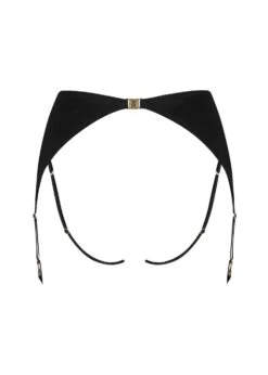 Olympia Open Suspender Knicker -BLUEBELLA Sales Store coco de mer london olympia open suspender knicker ouvert bottom black gold luxury designer sexy lingerie G