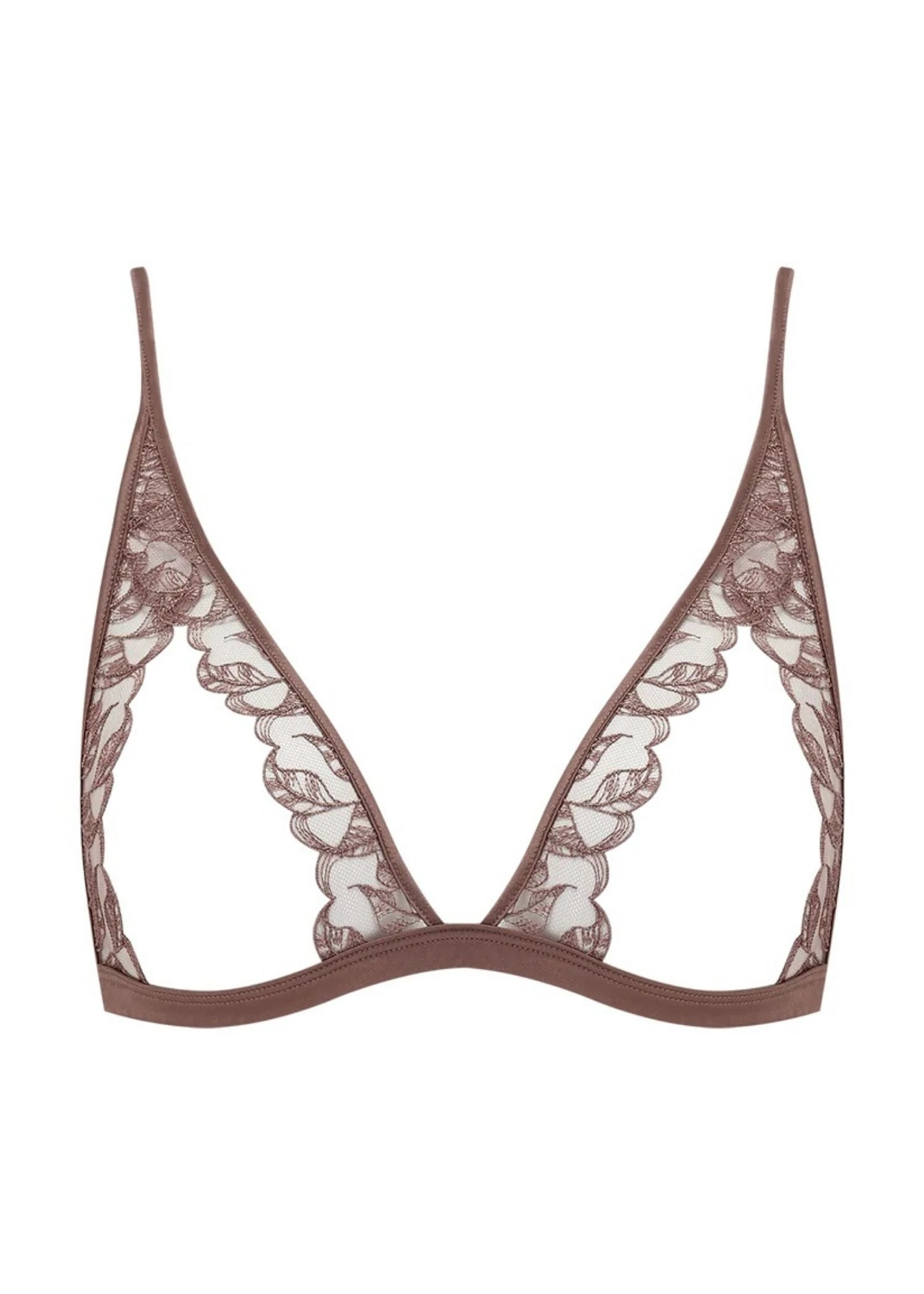 Paeonia Open Triangle Bra (Taupe) 1 Paeonia Open Triangle Bra (Taupe)