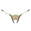 Queen Of Love (Black/Gold) Open G-String