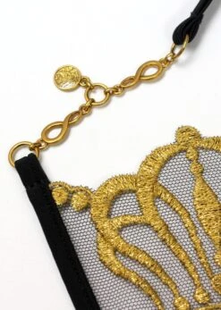 Queen Of Love (Black) Luxury G-String -BLUEBELLA Sales Store luckycheeks queenoflove lc152qlb 1