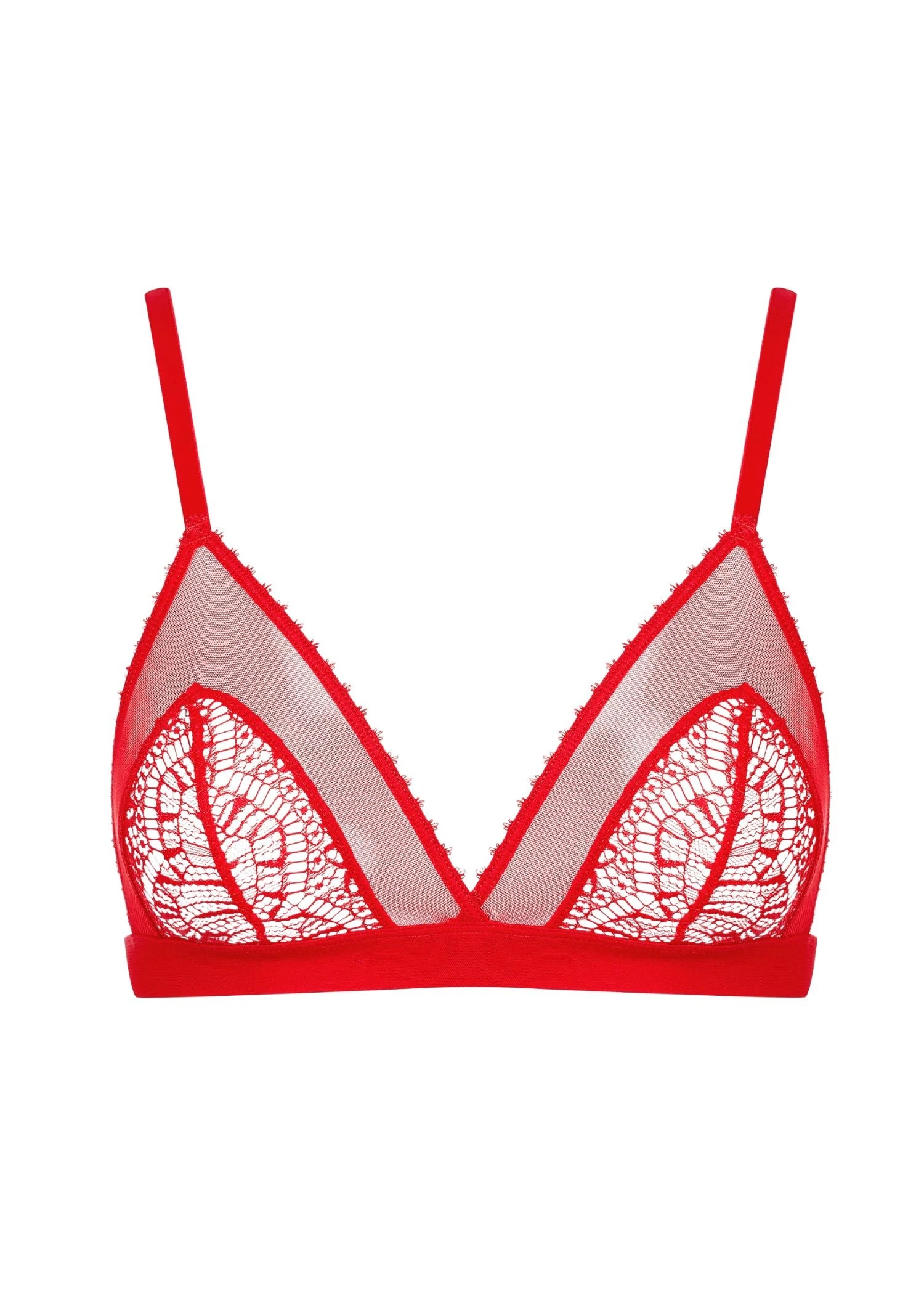 Maison Close Accroche Coeur Triangle Bra (Red) 1 Maison Close Accroche Coeur Triangle Bra (Red)