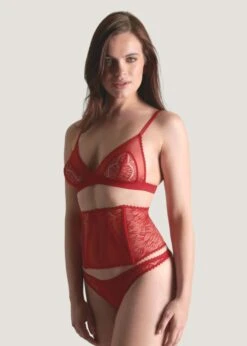 Maison Close Accroche Coeur Triangle Bra (Red) 7 Maison Close Accroche Coeur Triangle Bra (Red) -BLUEBELLA Sales Store maison close accorche coeur triangle bra red lace bralette 561542 sexy lingerie C