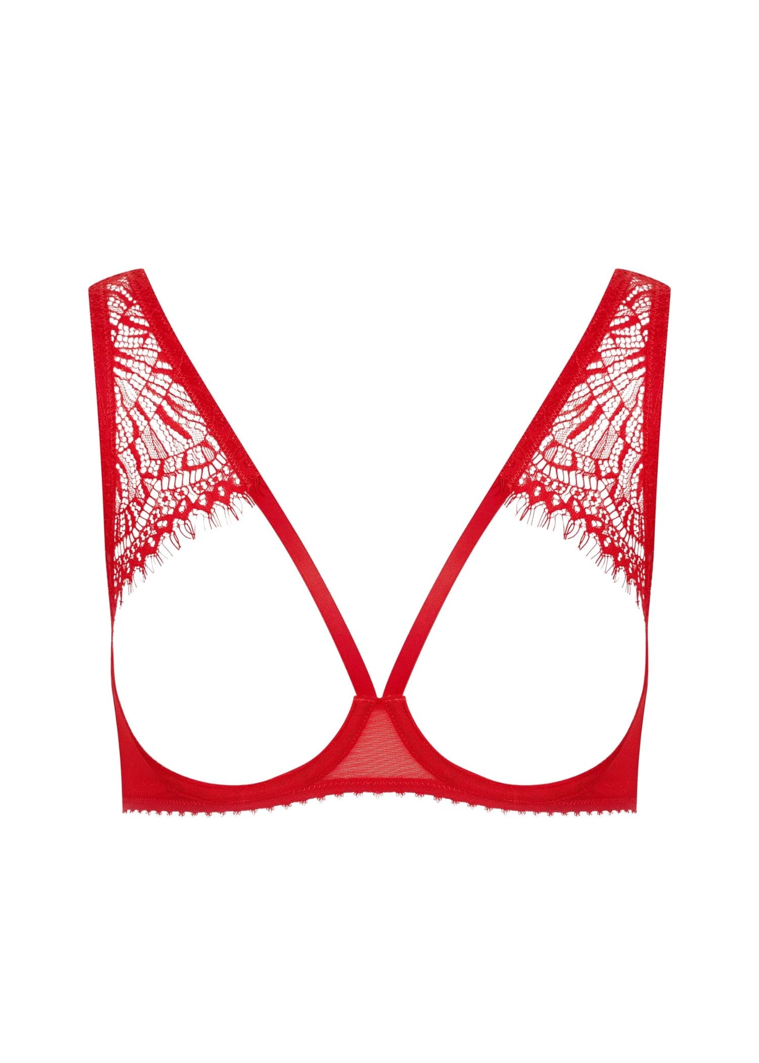 Maison Close Accroche Coeur Open Cup Bra (Red) 1 Maison Close Accroche Coeur Open Cup Bra (Red)