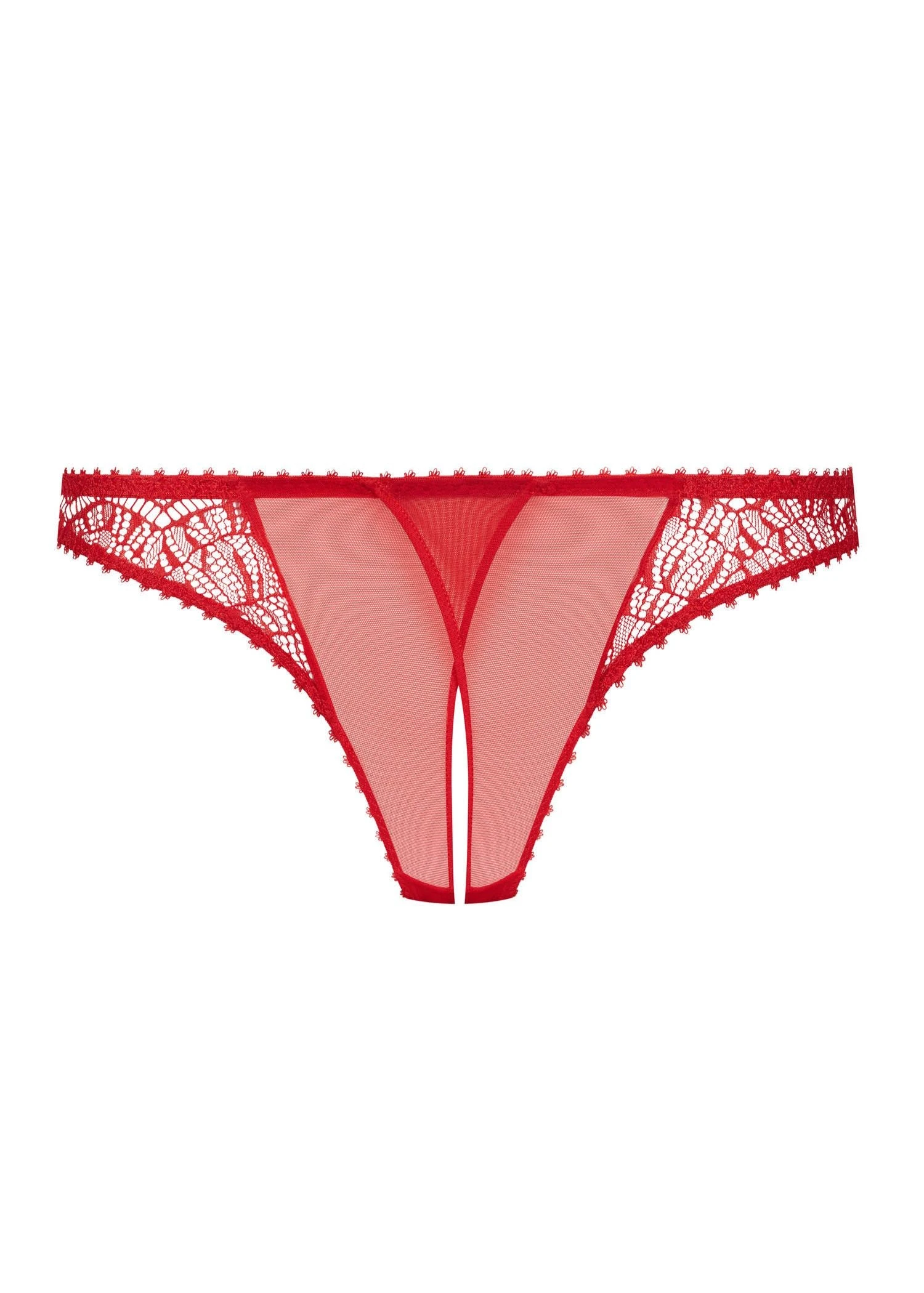 Maison Close Accroche Coeur Openable Thong (Red) 1 Maison Close Accroche Coeur Openable Thong (Red)