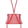 Maison Close Accroche Coeur Waist Cincher With Suspenders (Red)
