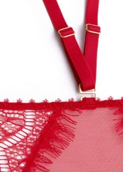 Maison Close Accroche Coeur Waist Cincher With Suspenders (Red) 13 Maison Close Accroche Coeur Waist Cincher With Suspenders (Red) -BLUEBELLA Sales Store maison close accroche coeur waist cincher with suspenders red lace multi wear suspender harness 561565 sexy lingerie F