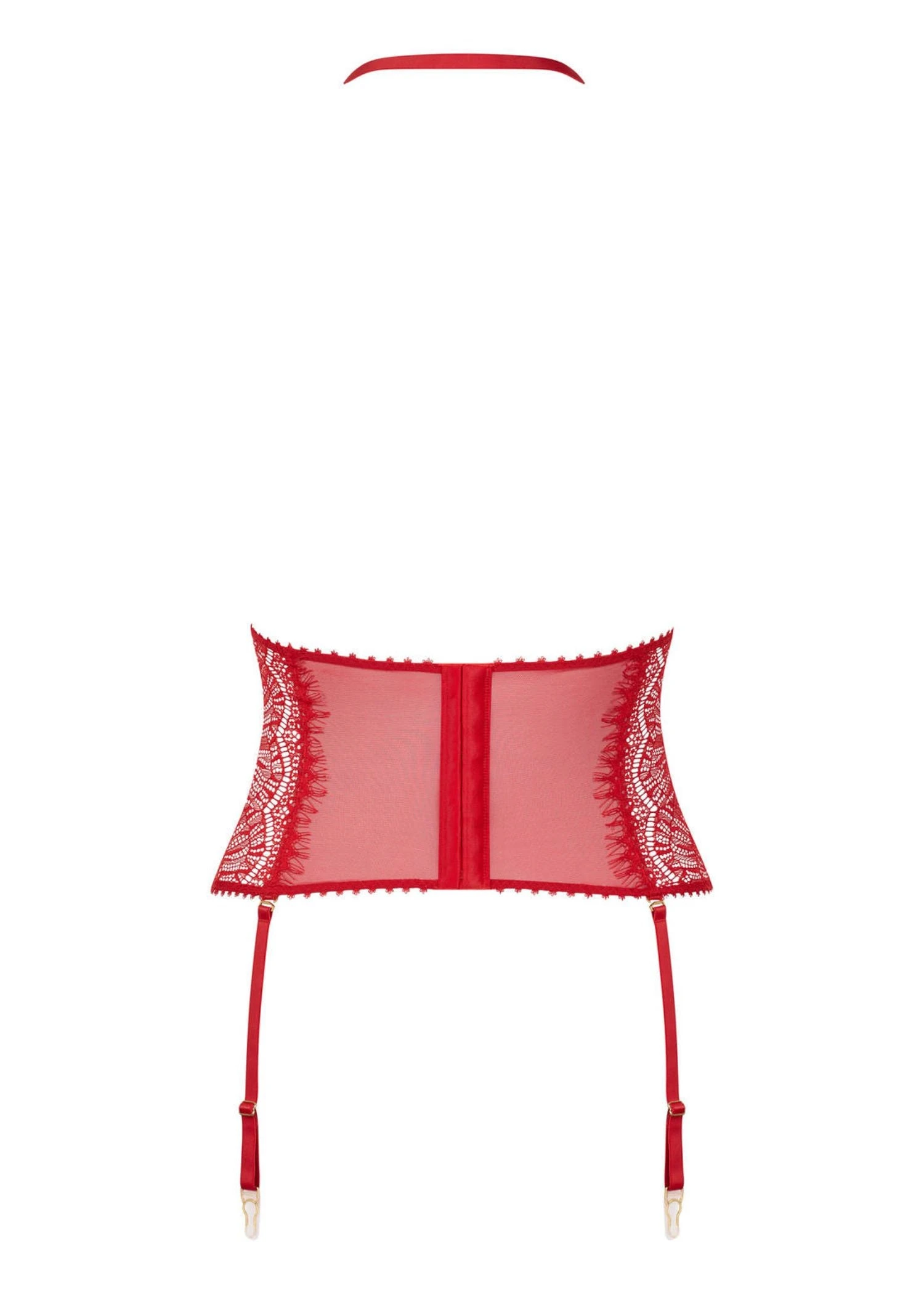 Maison Close Accroche Coeur Waist Cincher With Suspenders (Red) 8 Maison Close Accroche Coeur Waist Cincher With Suspenders (Red) - Image 8